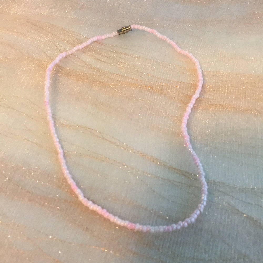 Pink Tiny Bead Necklace